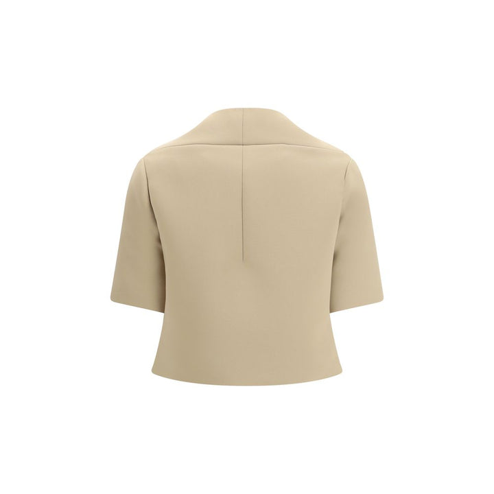 Beige Polyester Coat
