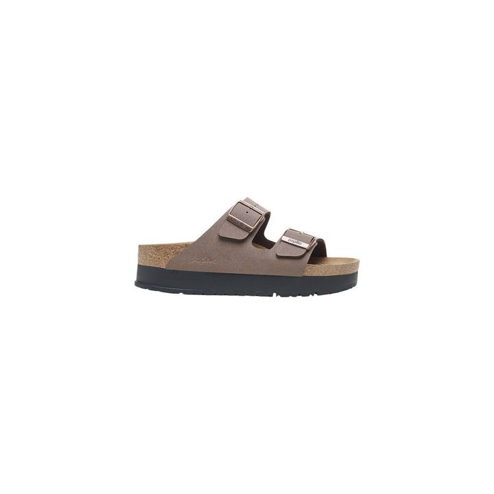 Brown Synthetic Platform Sandals