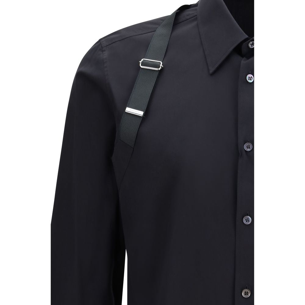 Black Cotton Dress Shirt
