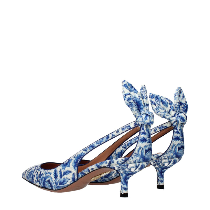Blue Paillettes High Heel Pumps