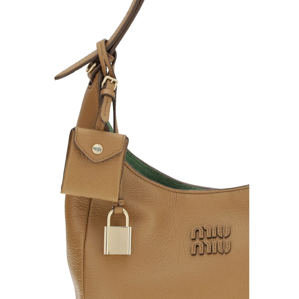 Beige Calf Leather Bos Taurus Backet Bag