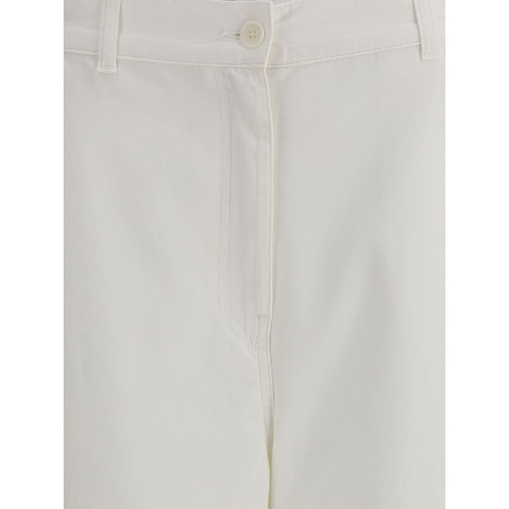 Beige Cotton Cargo Pants
