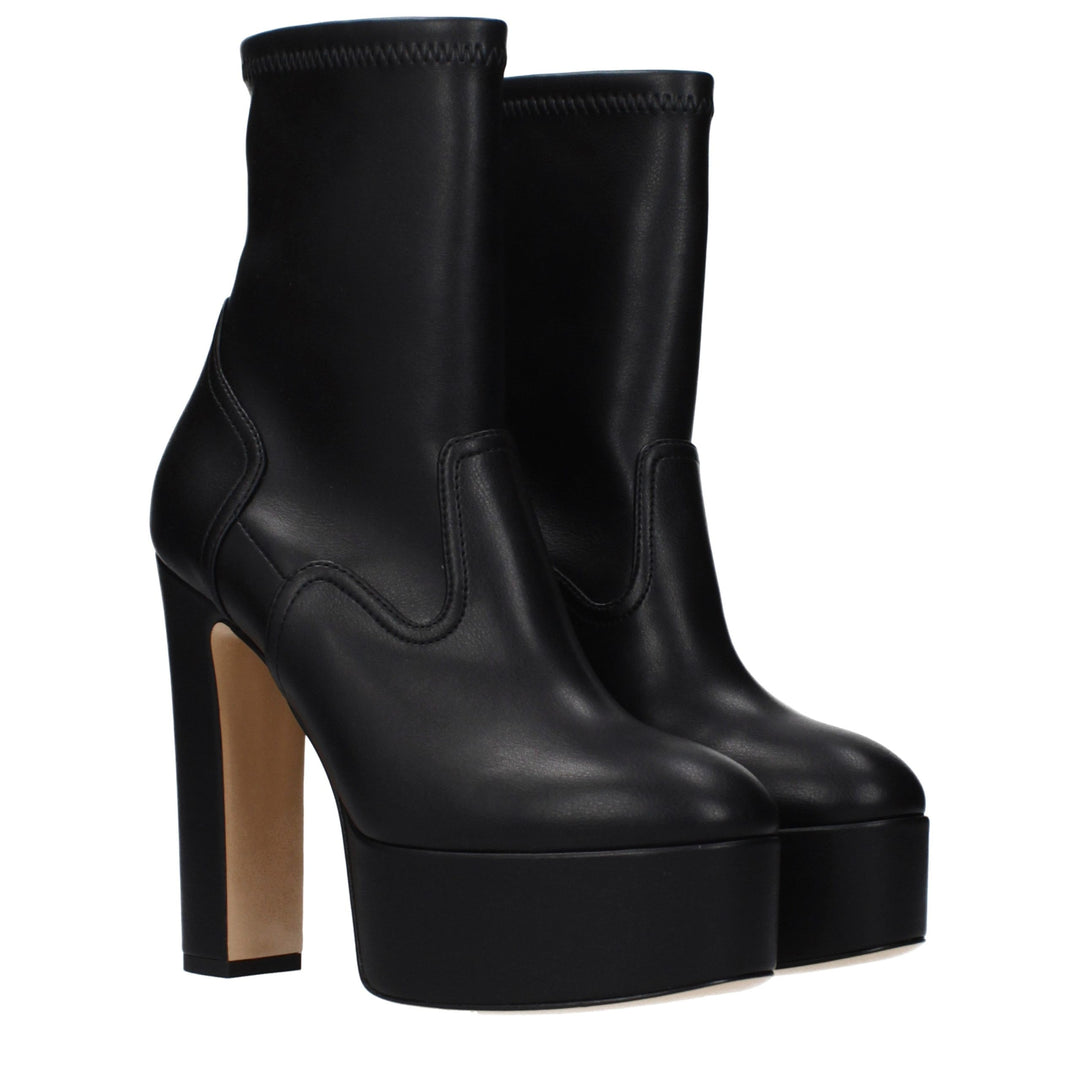 Black Leather Ankle Boots