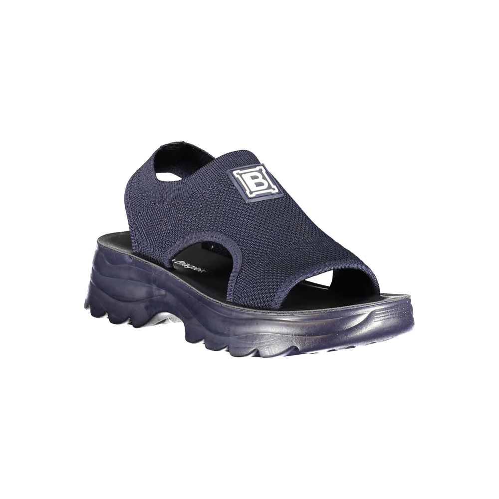 Blue Polyester Women Sandal