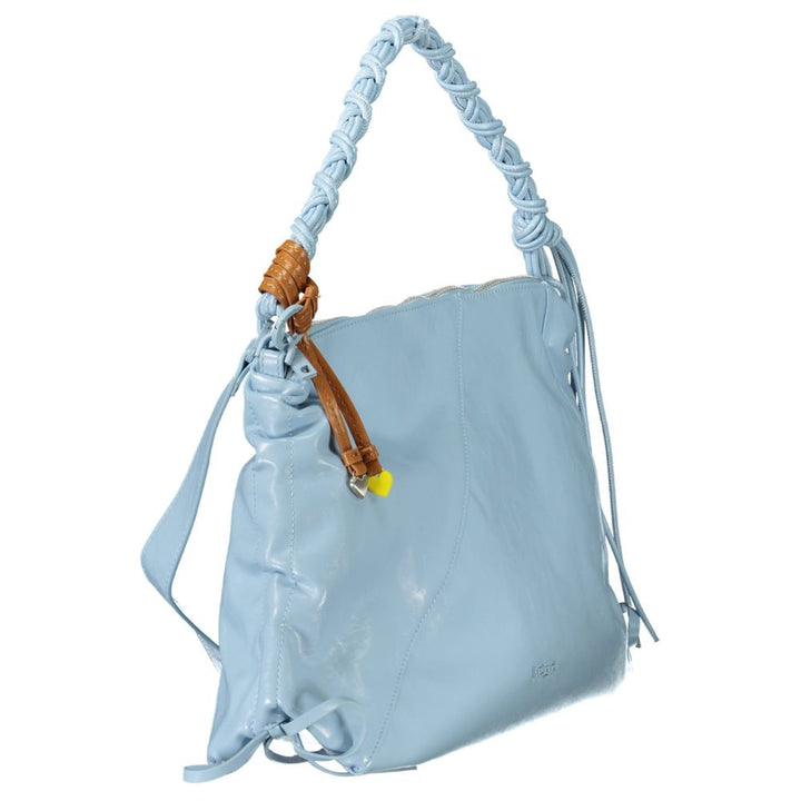 Azzurro Polyurethane Woman Handbag