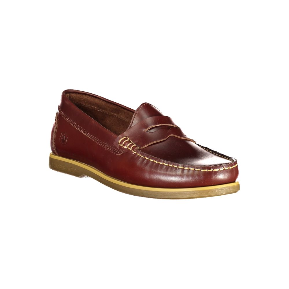 Marrone Leather Men Boat Shoe