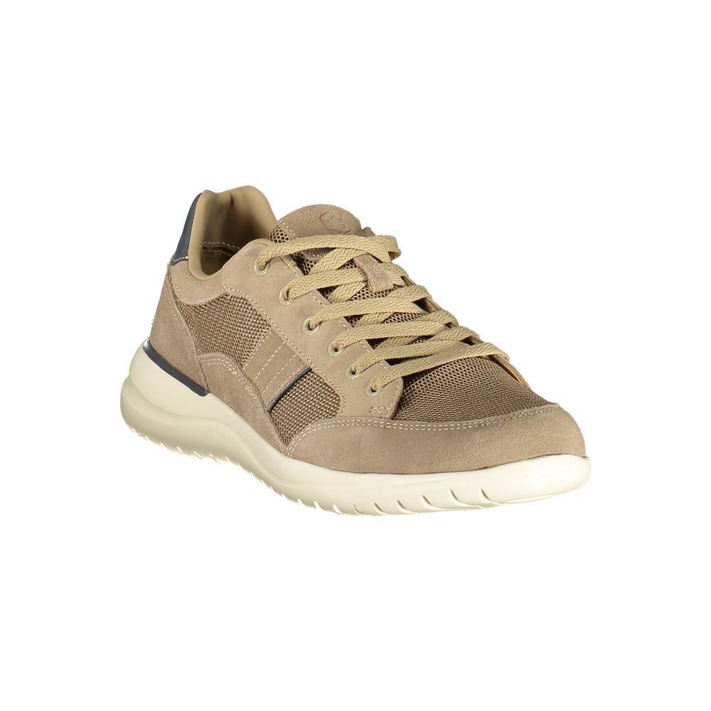 Beige Polyurethane Men's Sneaker