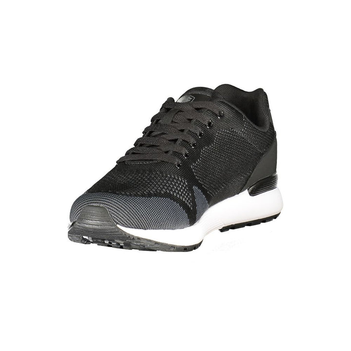 Black Polyester Men Sneaker