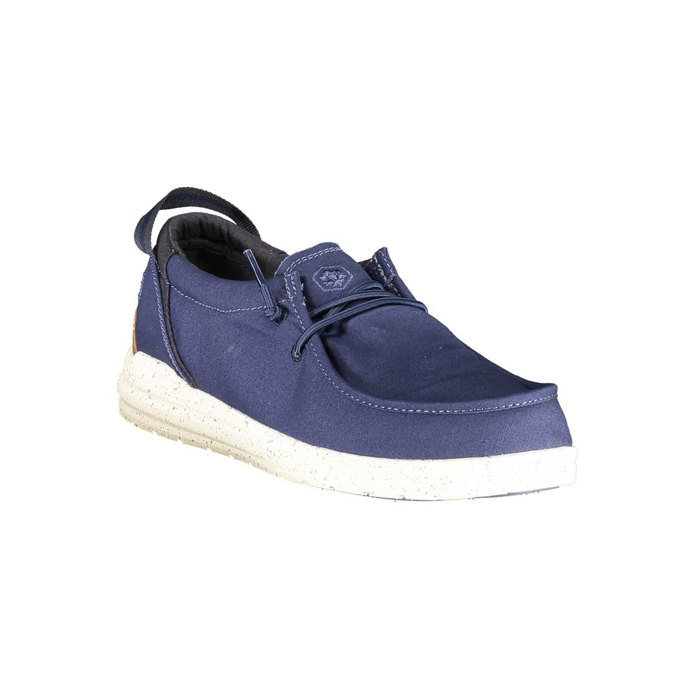 Blue Polyester Men Classic Shoe