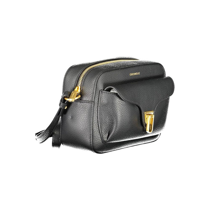 Black Leather Women Shoulder Bag