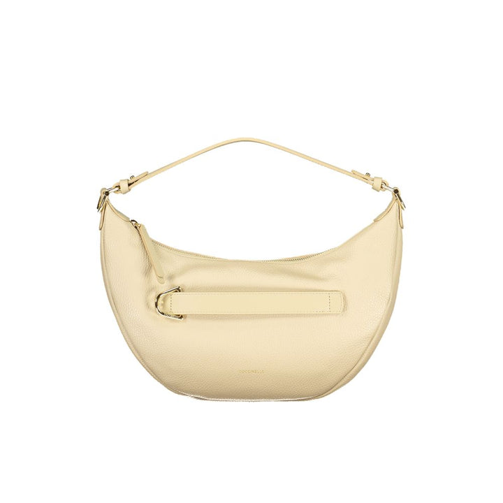 Beige Leather Women Handbag