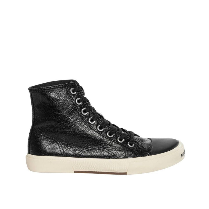 Black Calfskin High Top Sneakers