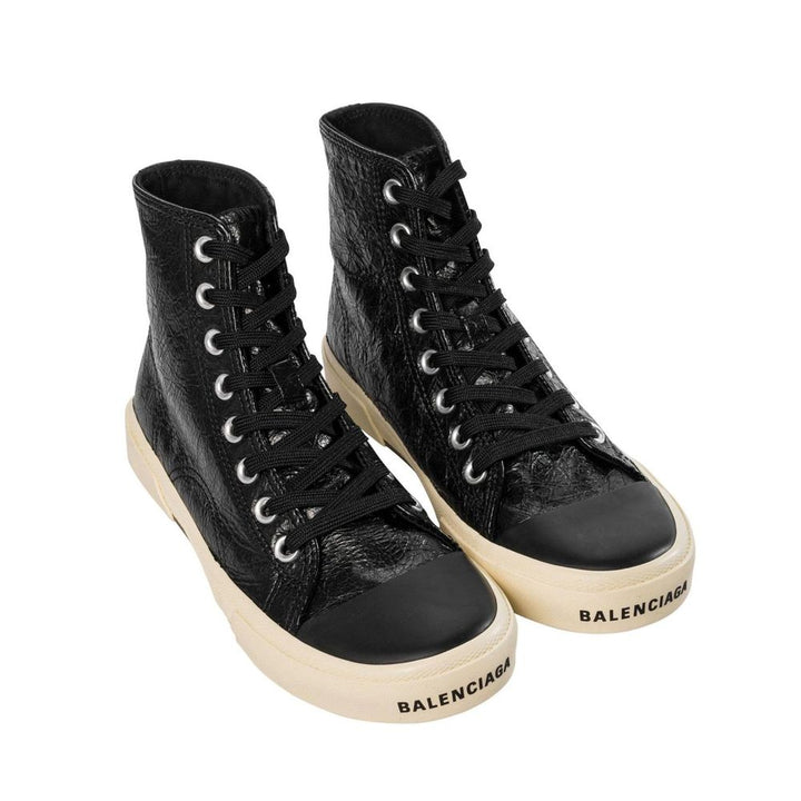 Black Calfskin High Top Sneakers