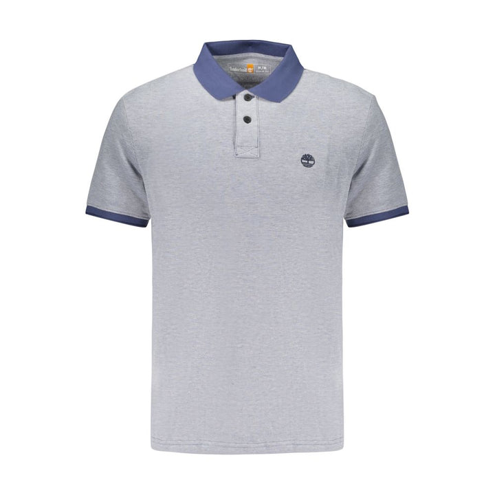 Blue Cotton Men's Polo Shirt