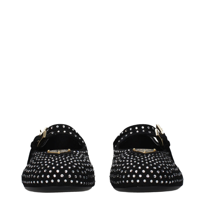 Black Leather Ballet Flats