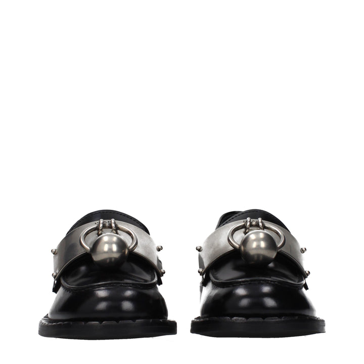 Black Leather Slip-On Loafers