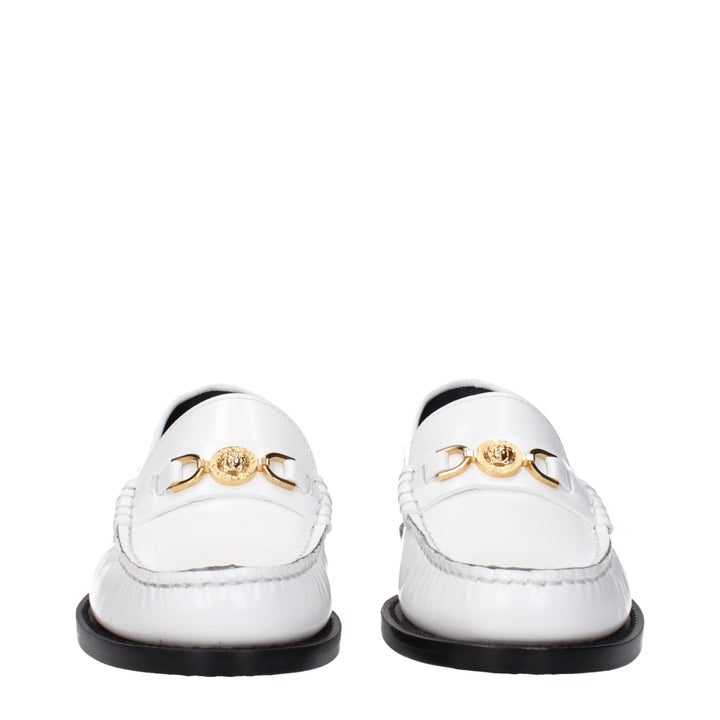 White Leather Slip-On Loafers