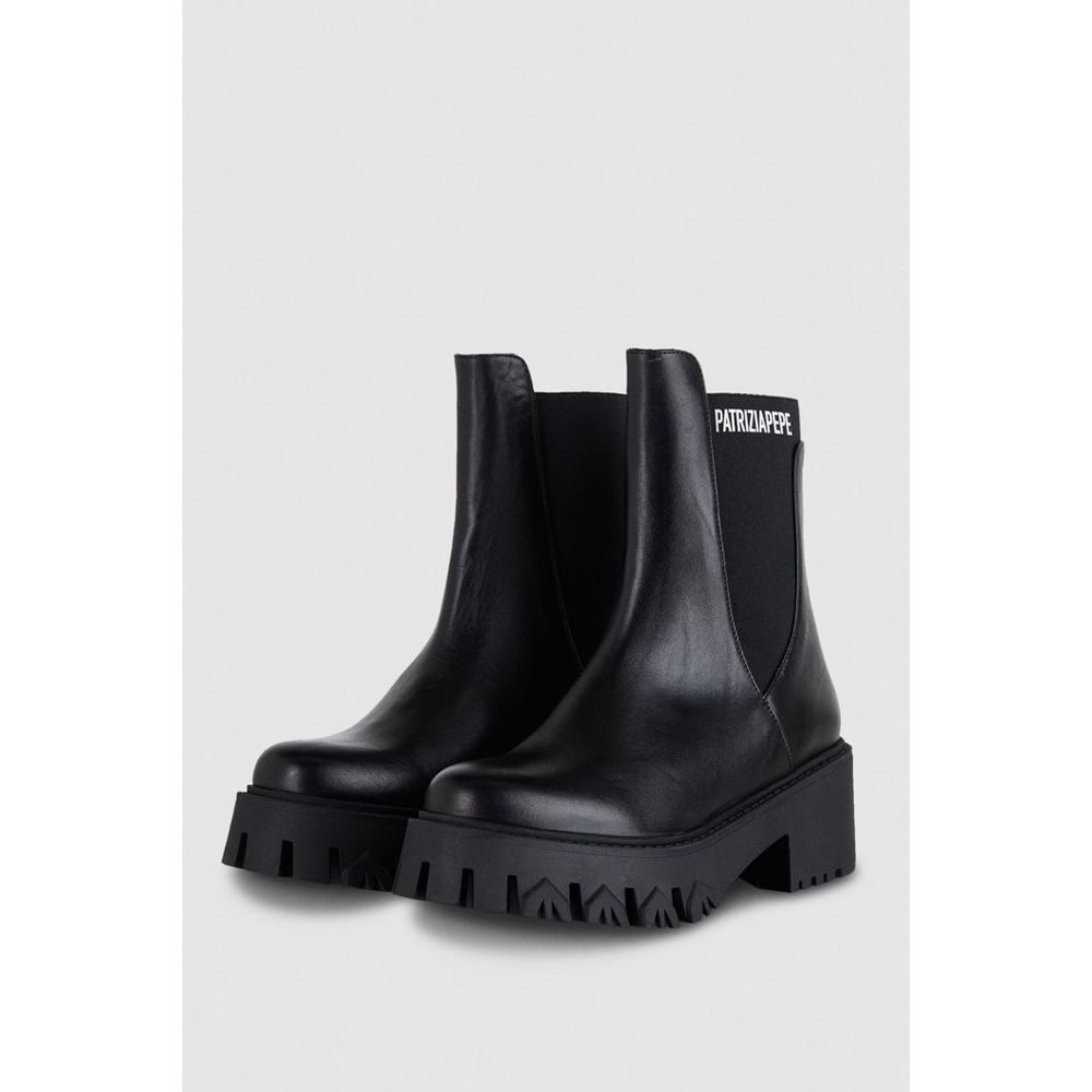 Black Calfskin Ankle Boots