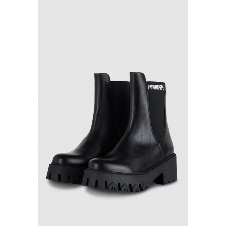 Black Calfskin Ankle Boots