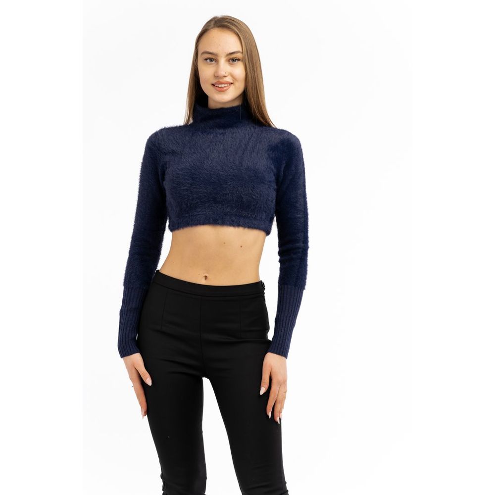 Blue Polyester Cardigan