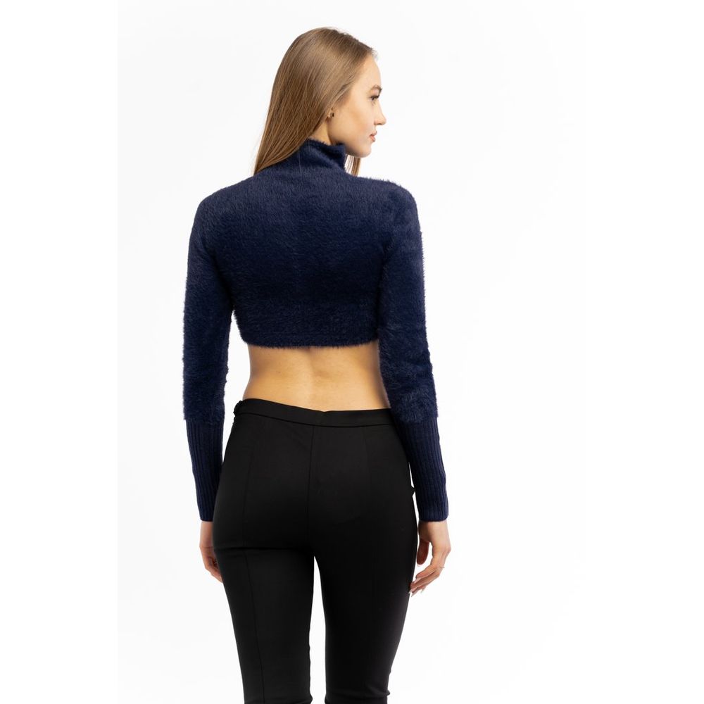 Blue Polyester Cardigan