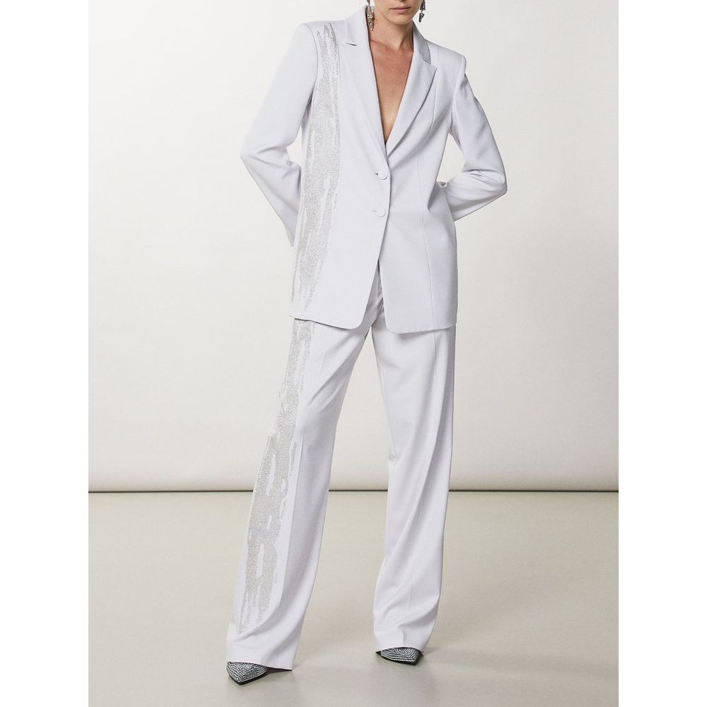 White Polyester Blazer