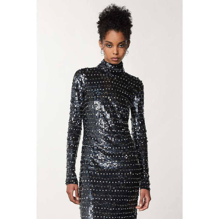 Gold Polyamide Cocktail Dress