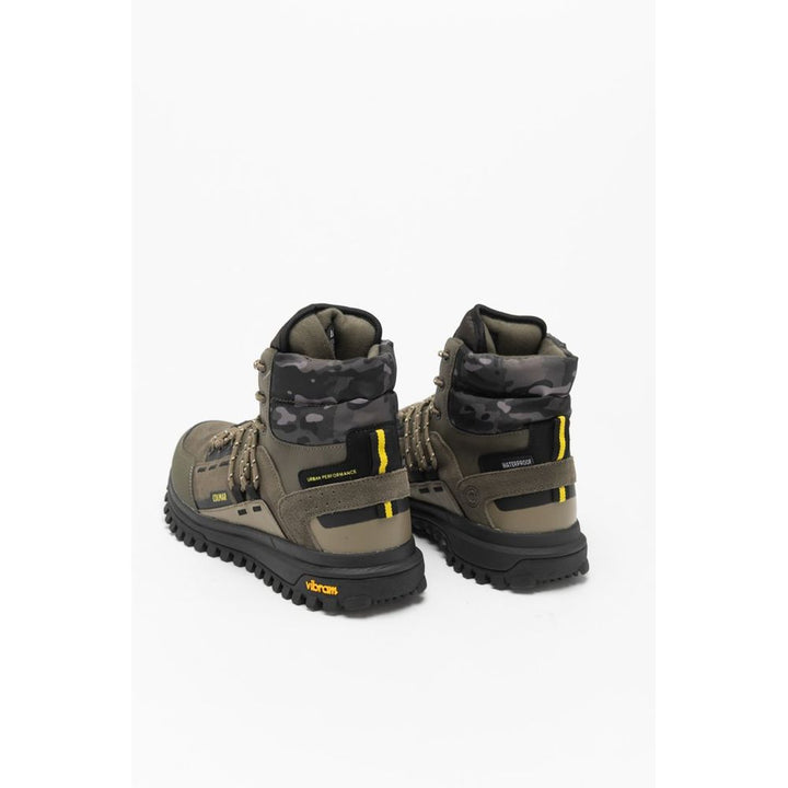 Green Leather Ankle Boots