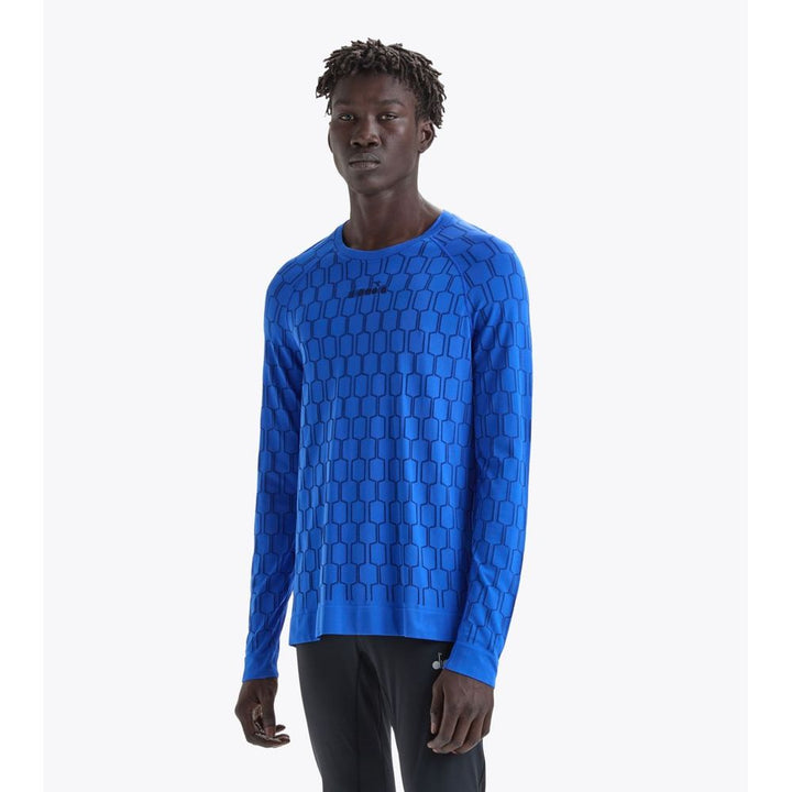 Blue Polyamide Long Sleeve T-Shirt