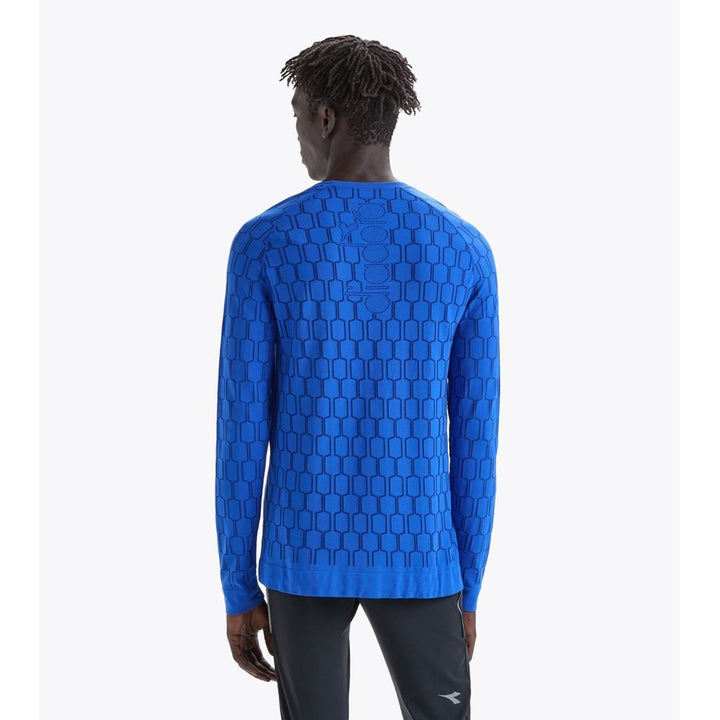 Blue Polyamide Long Sleeve T-Shirt