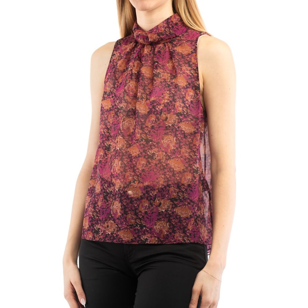 Purple Polyester Blouse