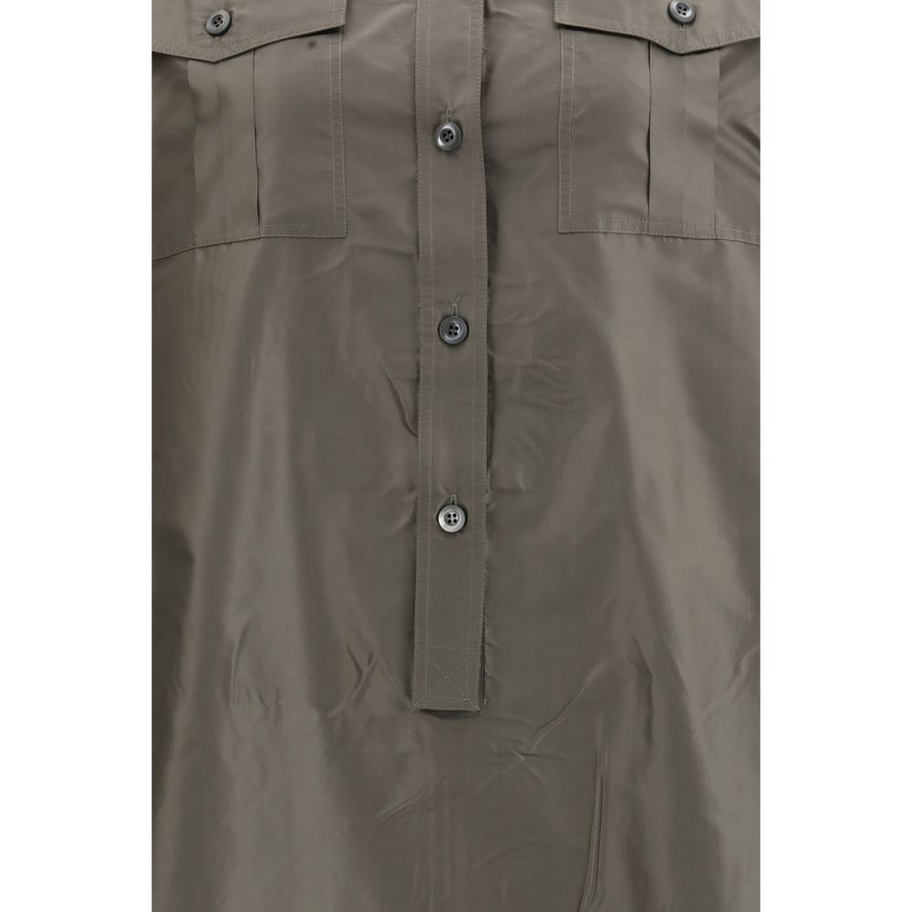 Bicolor Silk Casual Dress