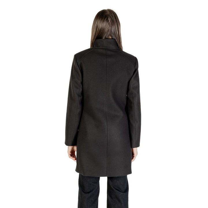 Black Polyester Coat