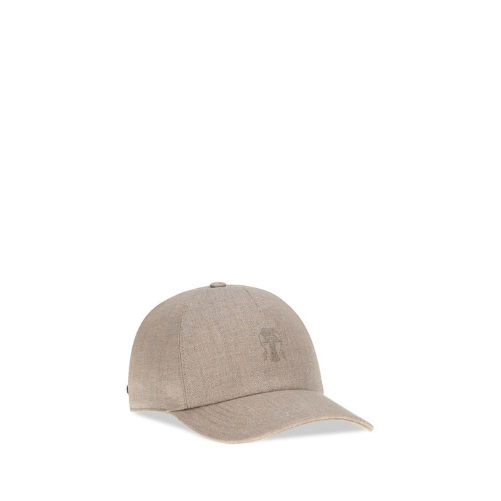 Beige Linen Cap (Baseball Hat)