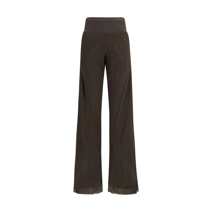 Brown Silk Casual Pants