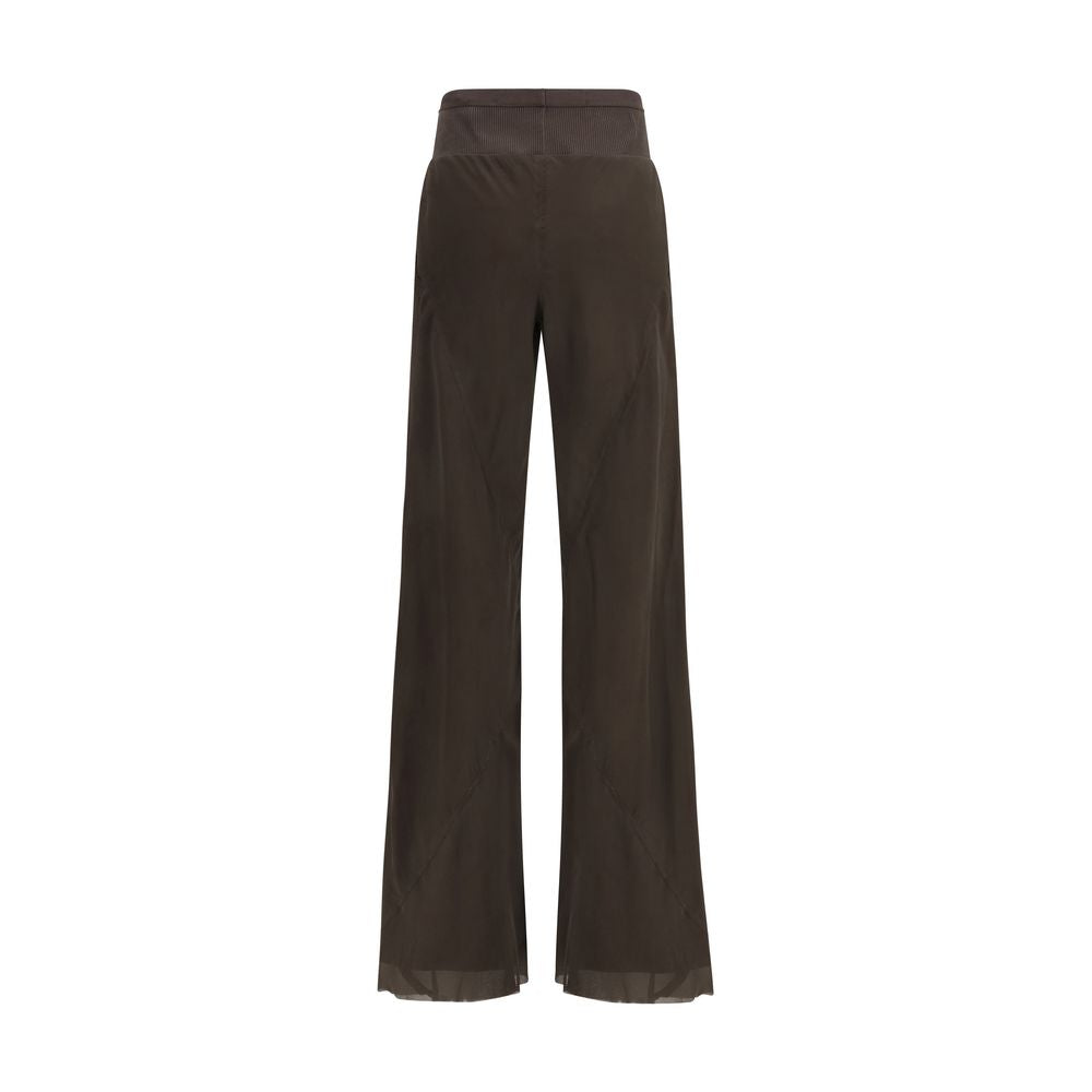 Brown Silk Casual Pants