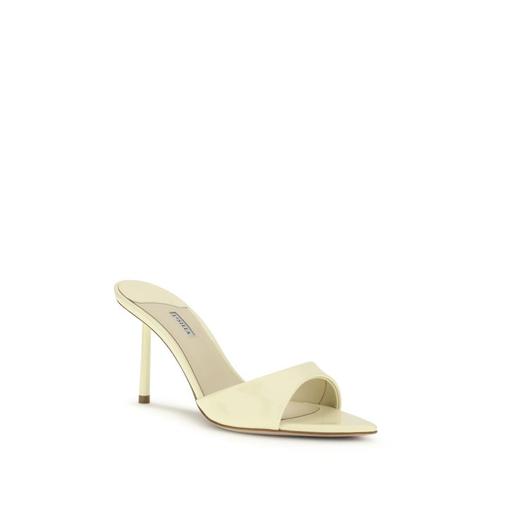 Bicolor Calf Leather Bos Taurus Stiletto Heel Sandals