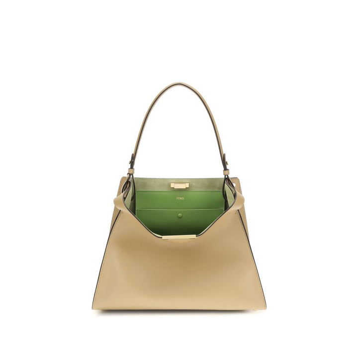 Beige Calf Leather Bos Taurus Shoulder Bag