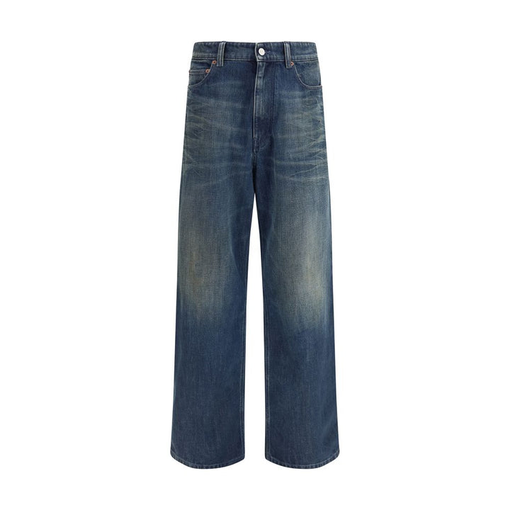 Blue Cotton Relaxed Fit Jeans