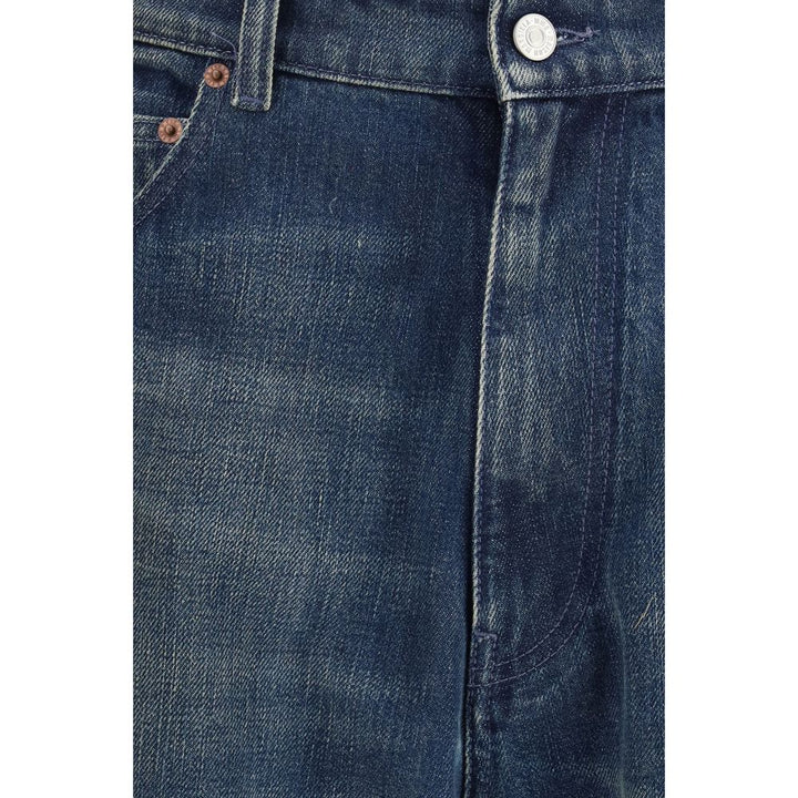 Blue Cotton Relaxed Fit Jeans