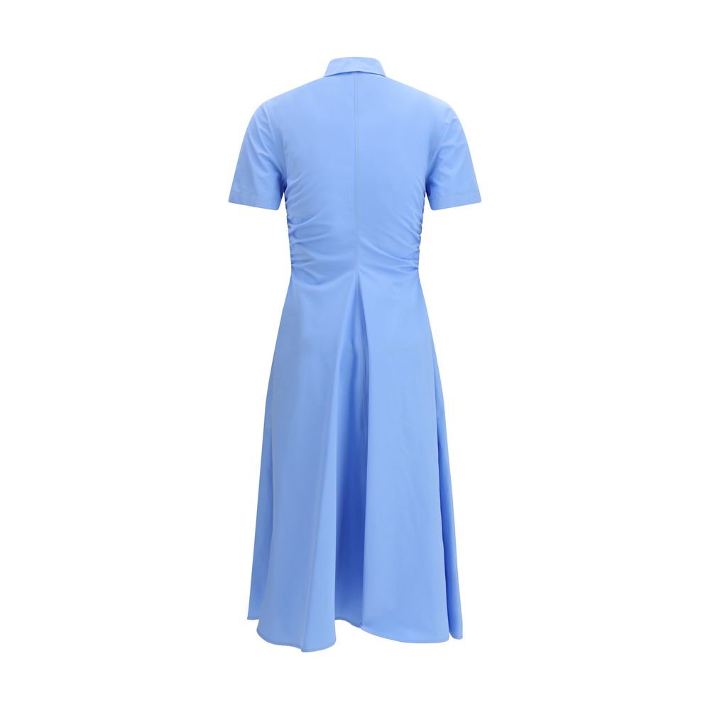 Blue Cotton Casual Dress