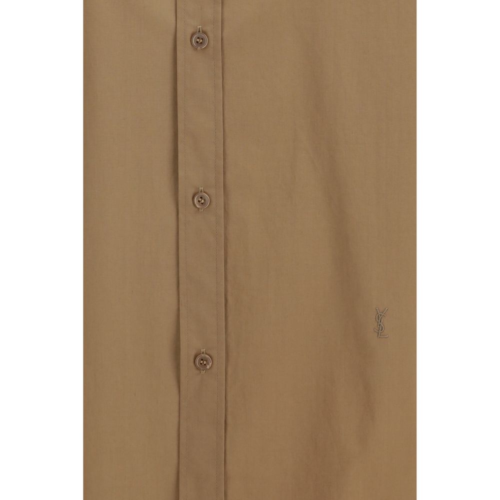 Beige Cotton Dress Shirt