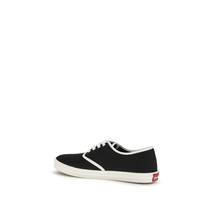Black Cotton Athletic Sneakers