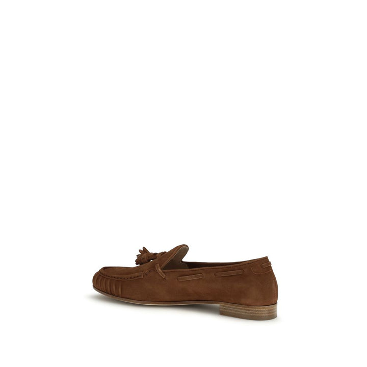 Brown Calf Leather Bos Taurus Slip-On Loafers