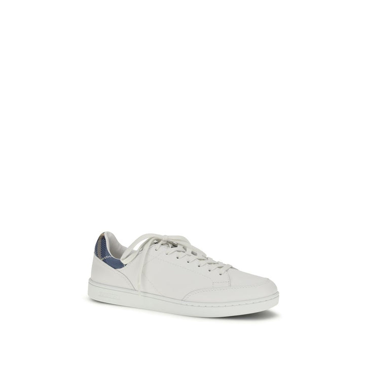 White Calf Leather Bos Taurus Low Top Sneakers