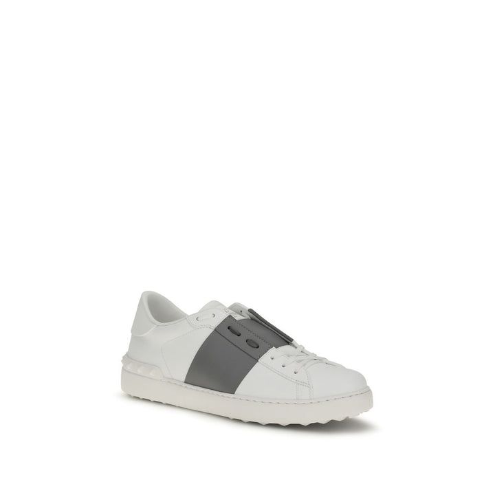 White Calf Leather Bos Taurus Low Top Sneakers