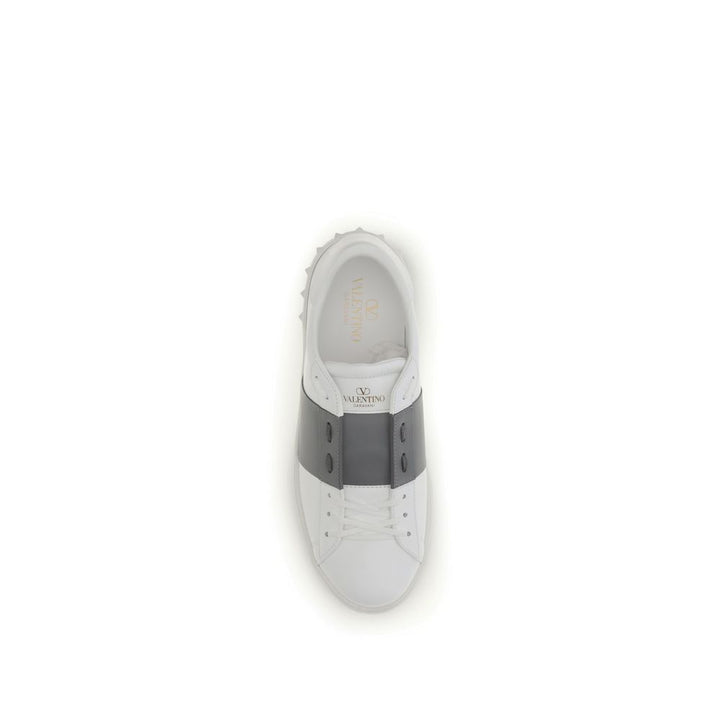White Calf Leather Bos Taurus Low Top Sneakers