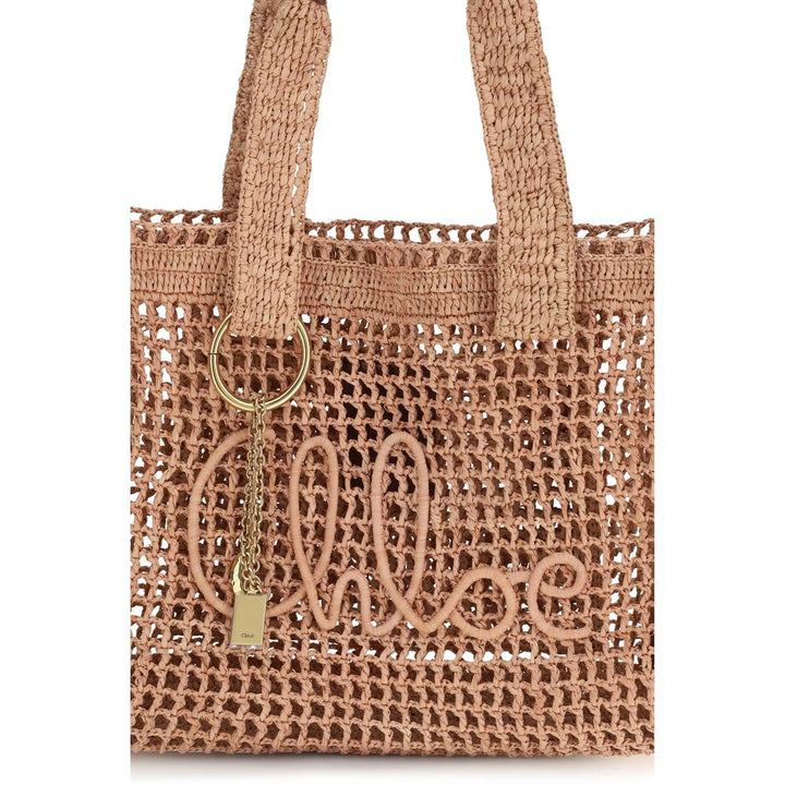 Beige Raffia Shoulder Bag