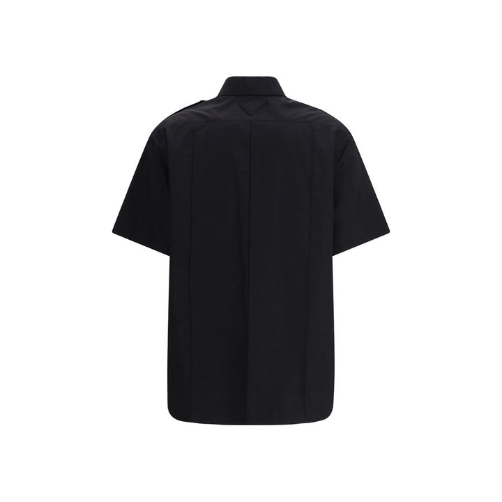 Black Cotton Shortsleeve Shirt