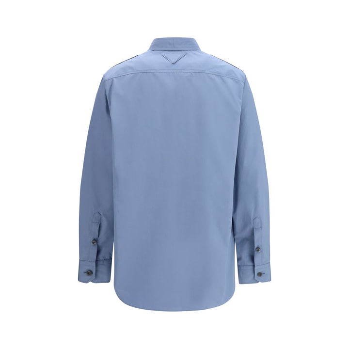 Blue Cotton Dress Shirt